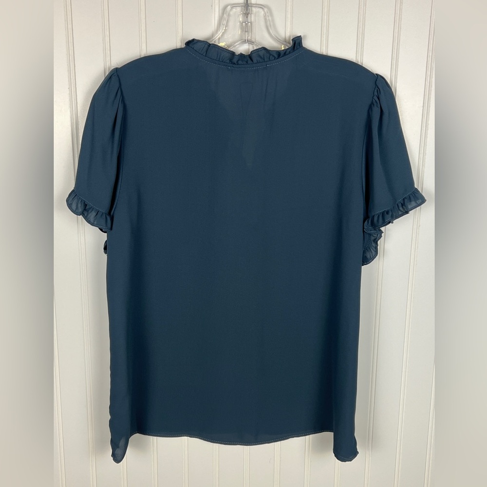 Tahari Deep Slate Blue Top - Small - Picture 7 of 13